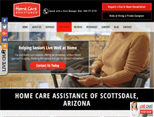 Tablet Screenshot of homecareassistancescottsdale.com